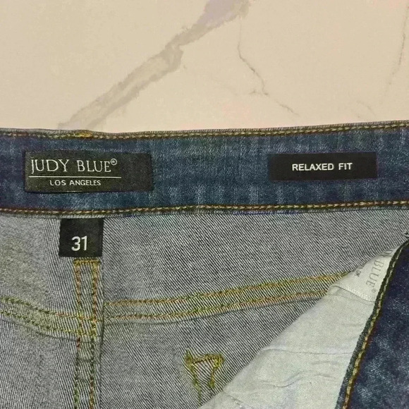 Judy Blue Womens Relaxed Fit Distressed Ankle Jeans Blue Size 31 - Picture 7 of 11